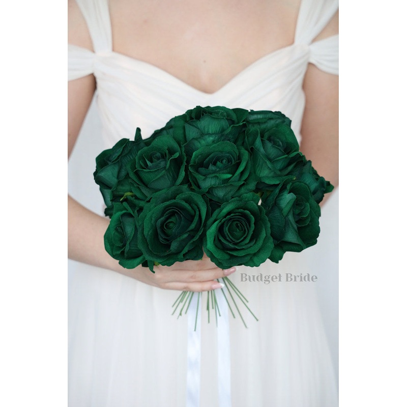 15 Dark Green Rose Stems – $90.00