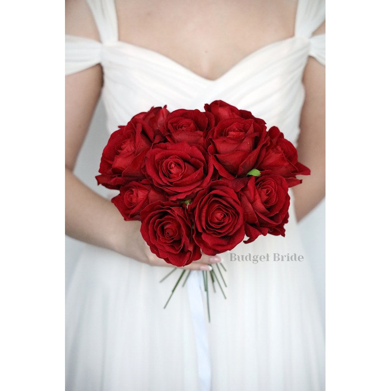 15 Dark Red Rose Stems – $90.00