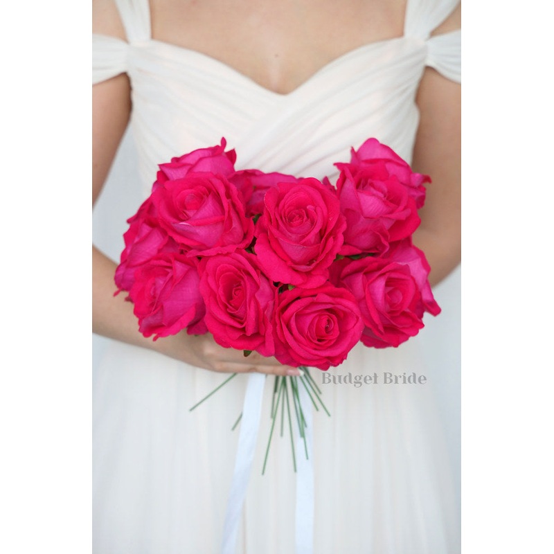 15 Fuchsia Rose Stems – $90.00