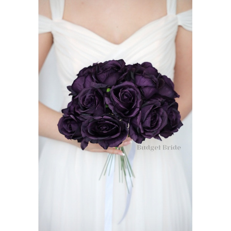 15 Plum Rose Stems – $90.00