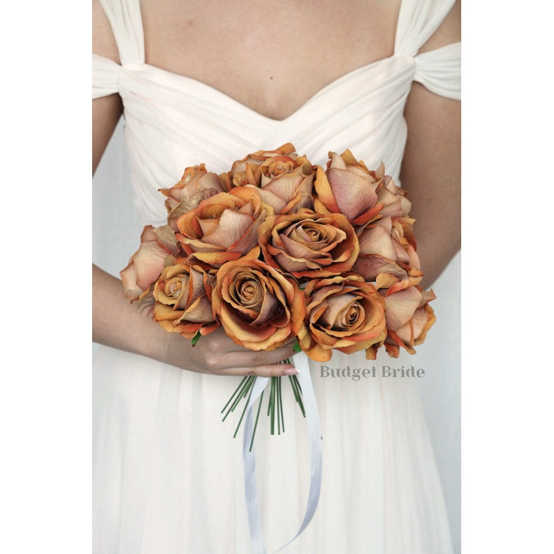 15 Rust Rose Stems – $90.00