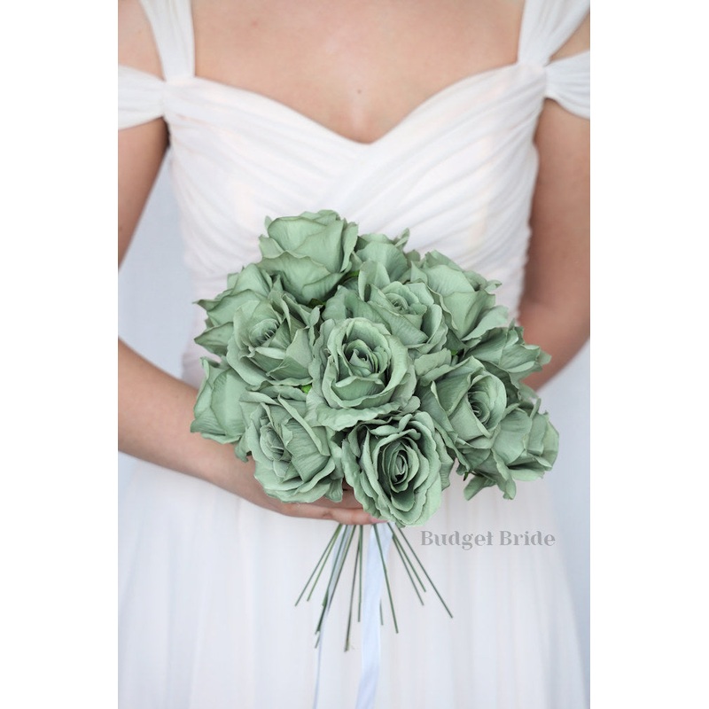 15 Sage Rose Stems – $90.00