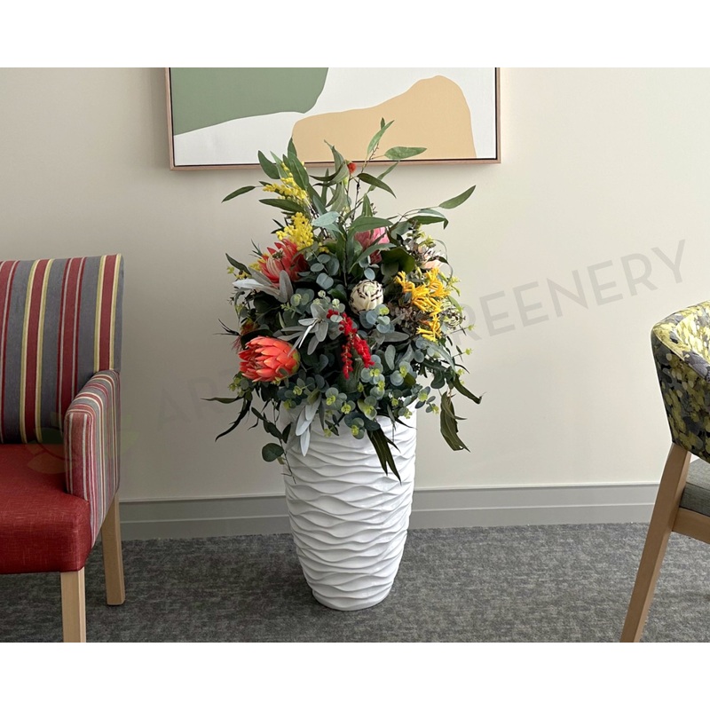 FA1132VNH-LFAS – Lobby / Foyer Floral Arrangement 120cm Tall (Ref: Carmel Roshana Care)