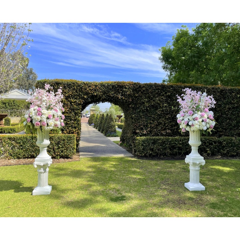 For Hire – Urn Arrangement (White & Pink) Code: HI0057