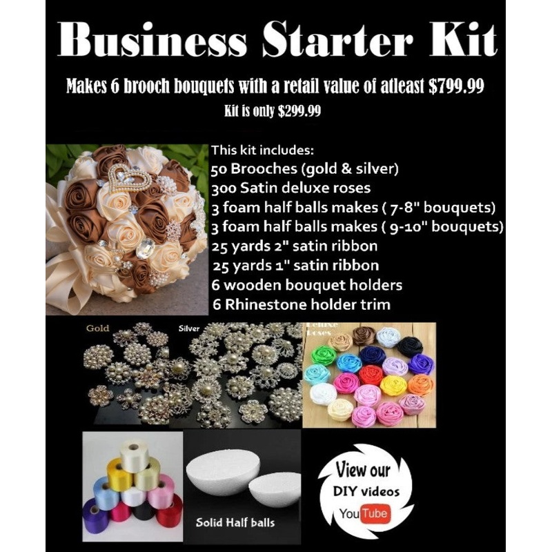 Deluxe Brooch Bouquet Business Starter DBKit-231