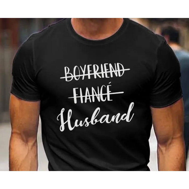 Bride Groom Gift Graphic Cotton T-Shirts (Copy)