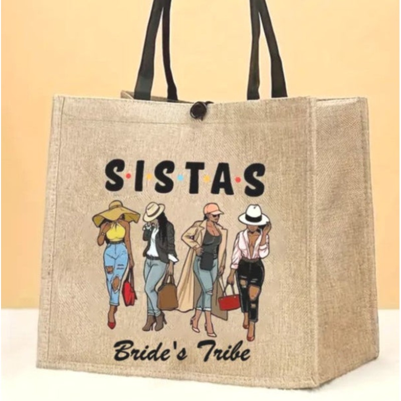 Bride’s Tribe Tote l Bridal Party Personalized Gifts l Bridesmaid Canvas Tote Bag l BAG-006