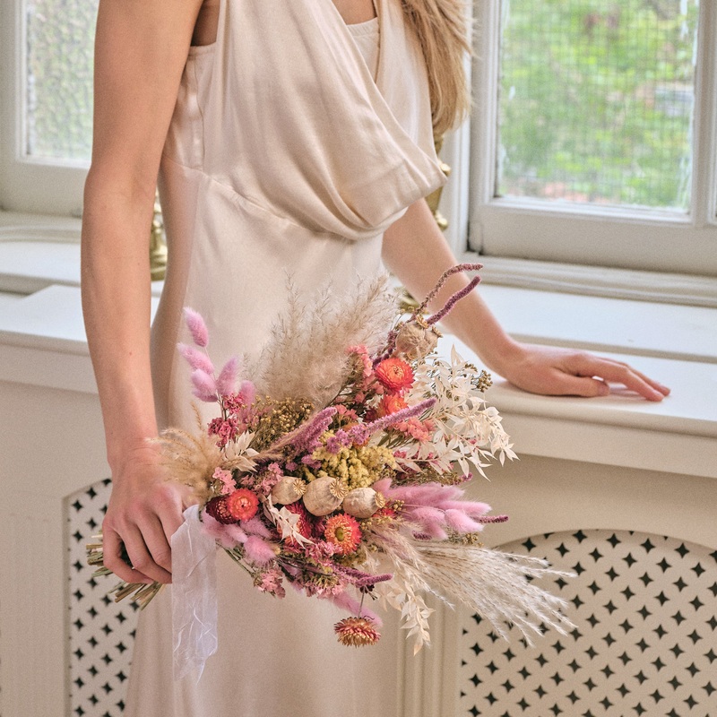 Everlasting Pastels Dried Flower Bridal Bouquet