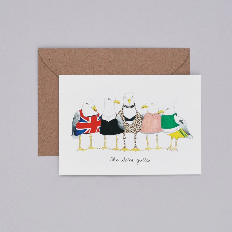 Spice Gulls Greetings Card
