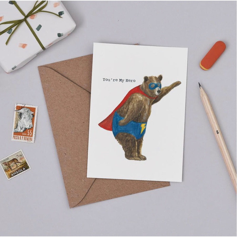 Youre My Hero Greetings Card
