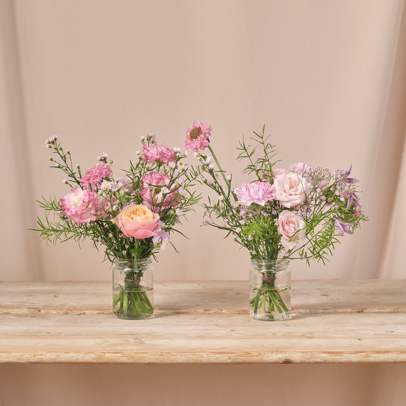 Brights in Bloom Jam Jar Arrangements