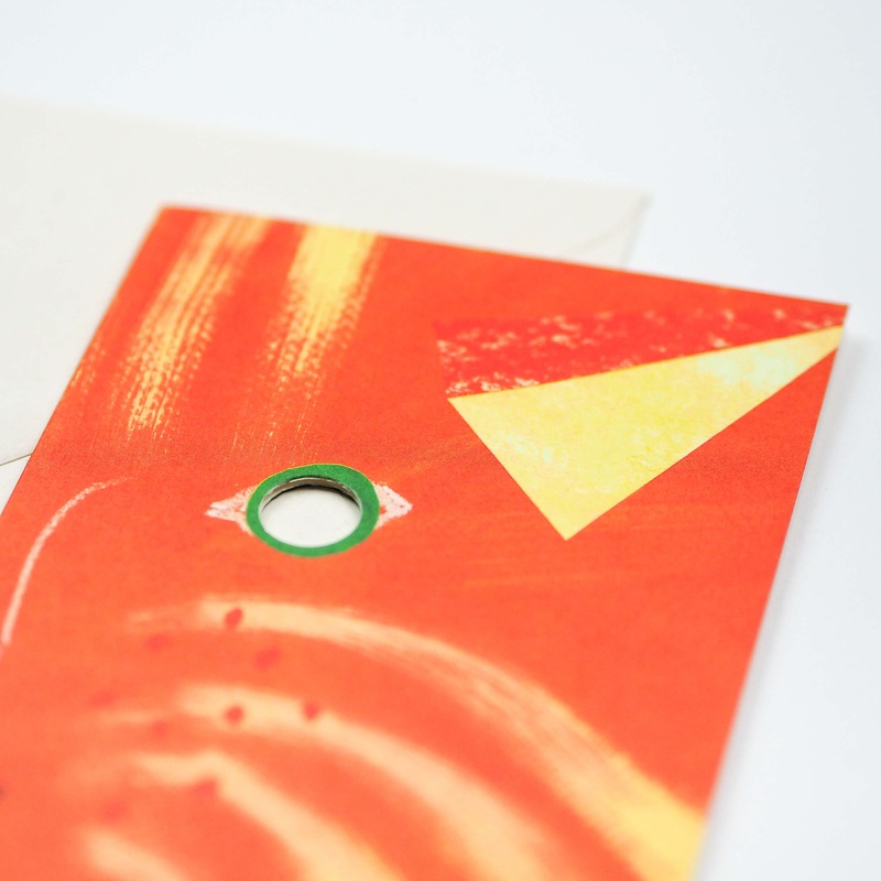 Ginger Cat Mask Greetings Card