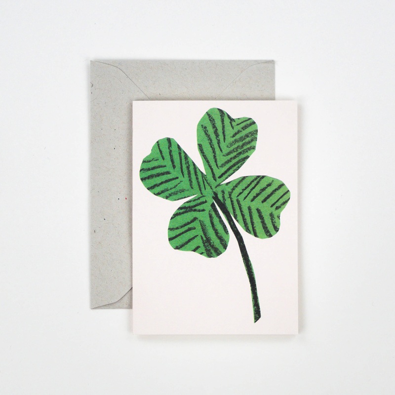 Lucky Clover Mini Greetings Card