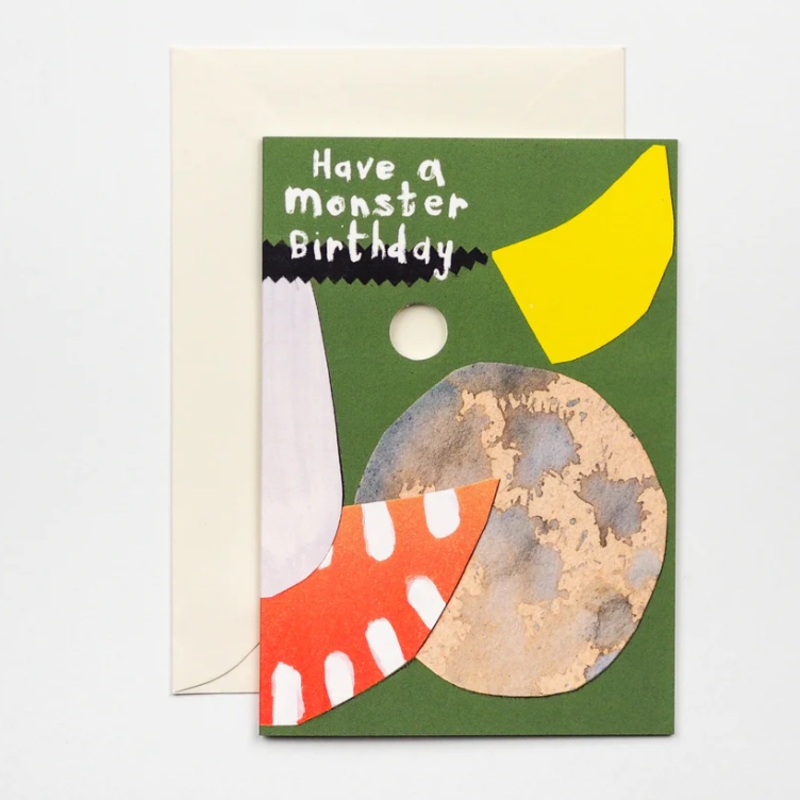 Monster Birthday Mask Greetings Card