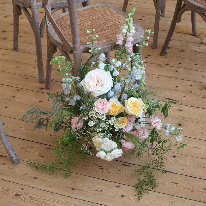 Pastel Wildflowers Bowl Arrangements