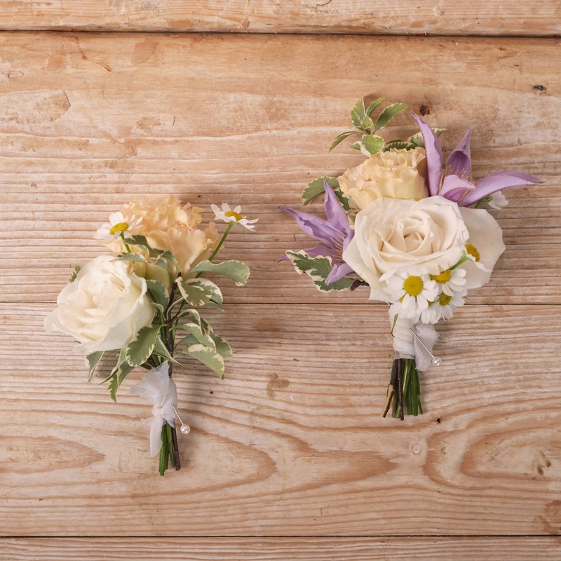 Pastel Wildflowers Buttonhole / Corsage