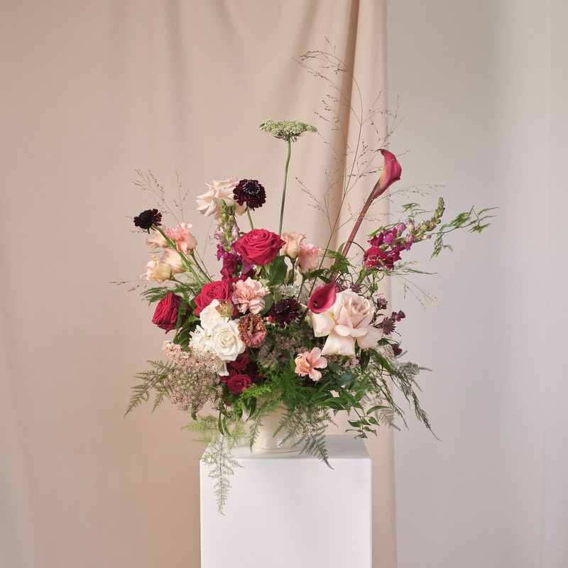 Romantic Red Bowl Arrangements