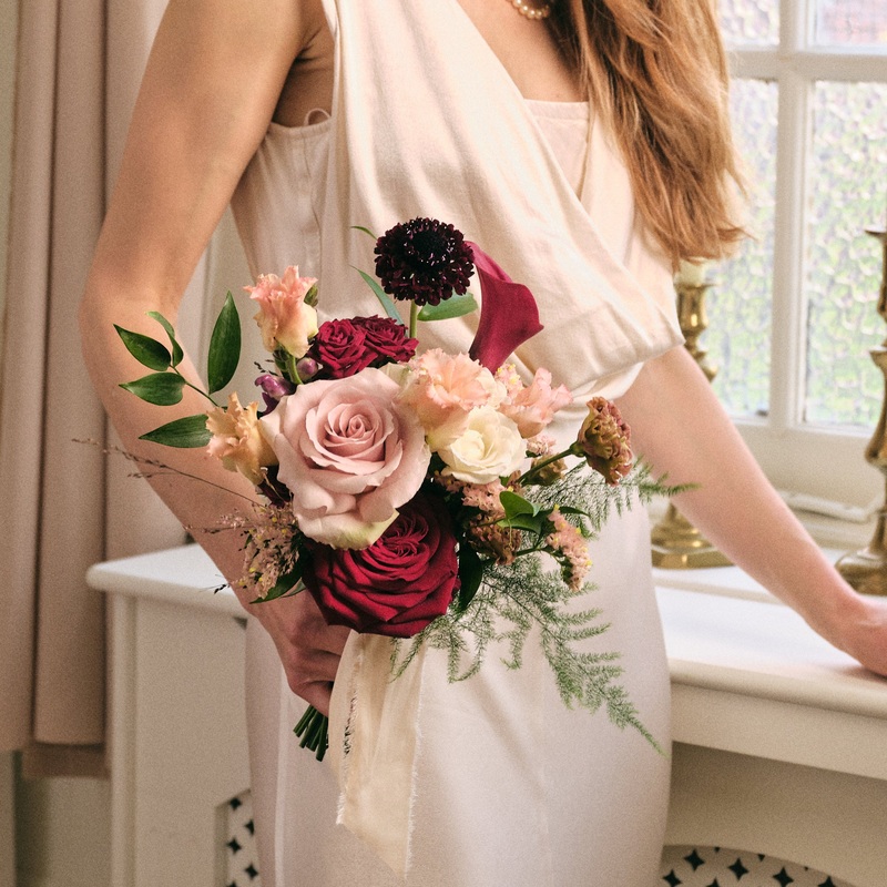 Romantic Red Bridesmaid Bouquet