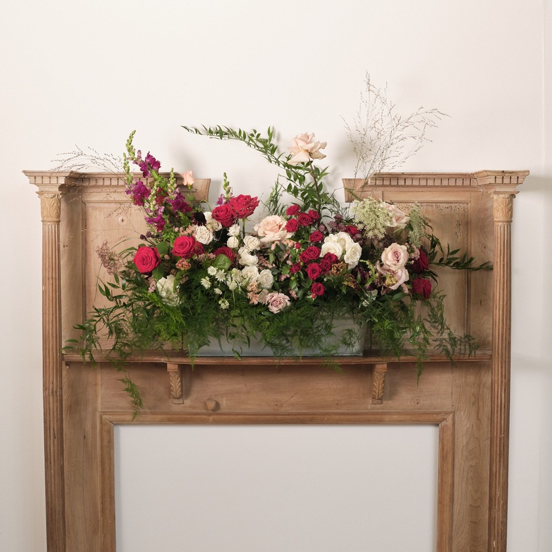 Romantic Reds Large Trough Arrangement