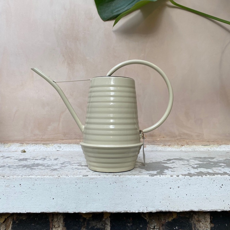 Watering can-Cream & Grey & Dark Green & Green & Sage