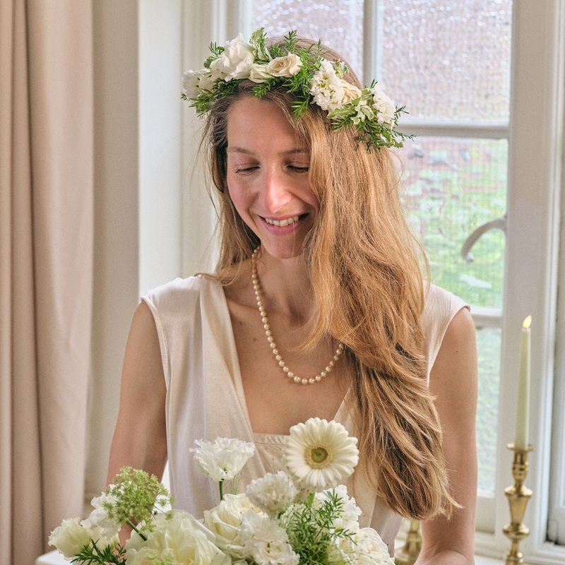 Whimsical Whites Flower Crown-Adult & Child