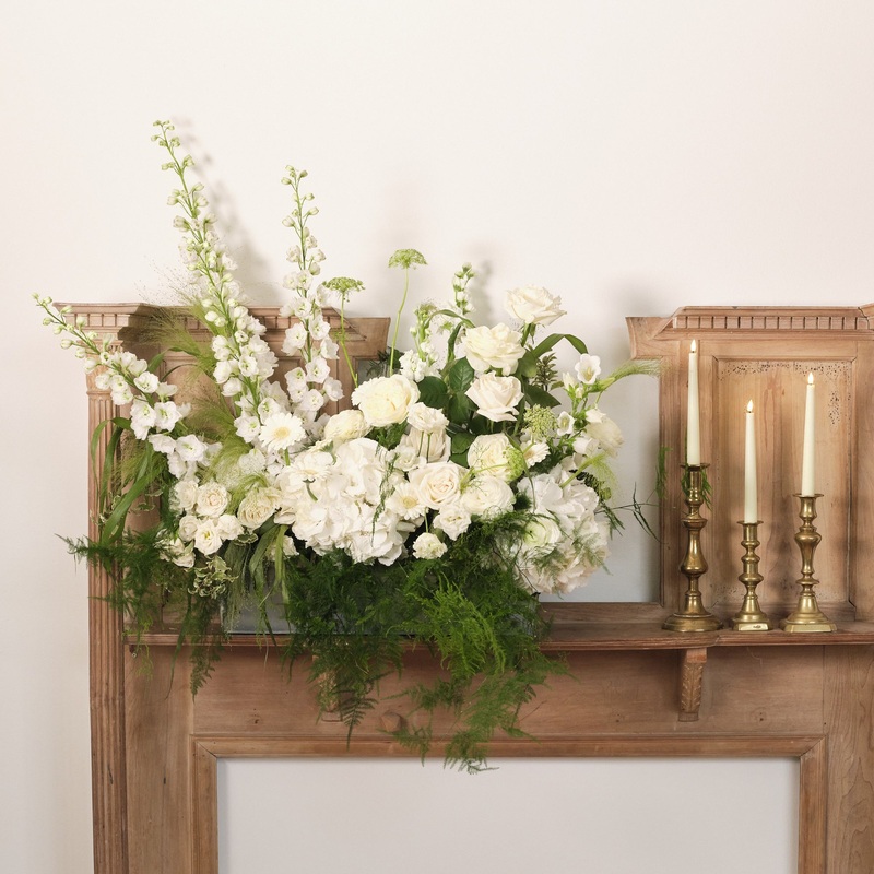 Whimsical Whites Large Trough Arrangement