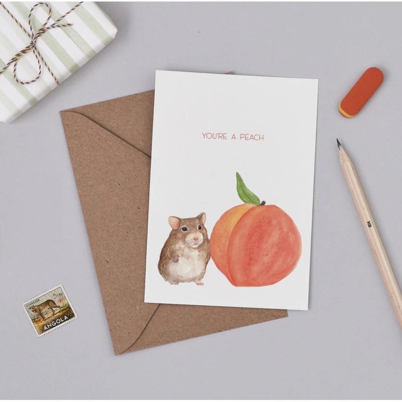 Youre a Peach Greetings Card