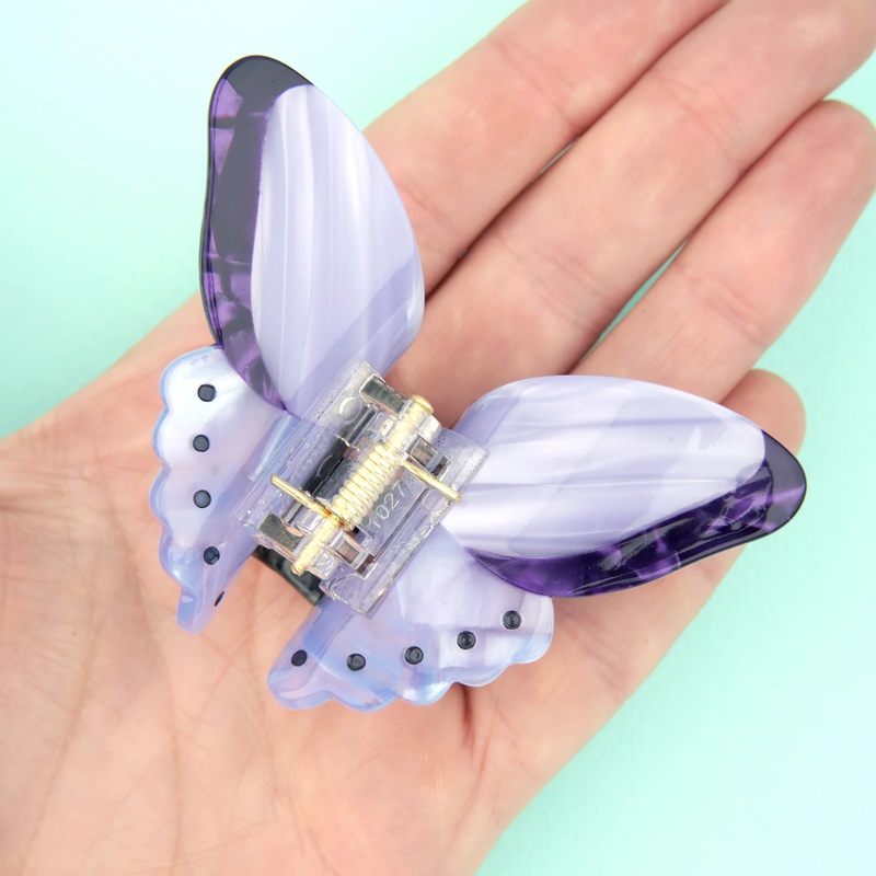 Purple Butterfly Hair Claw