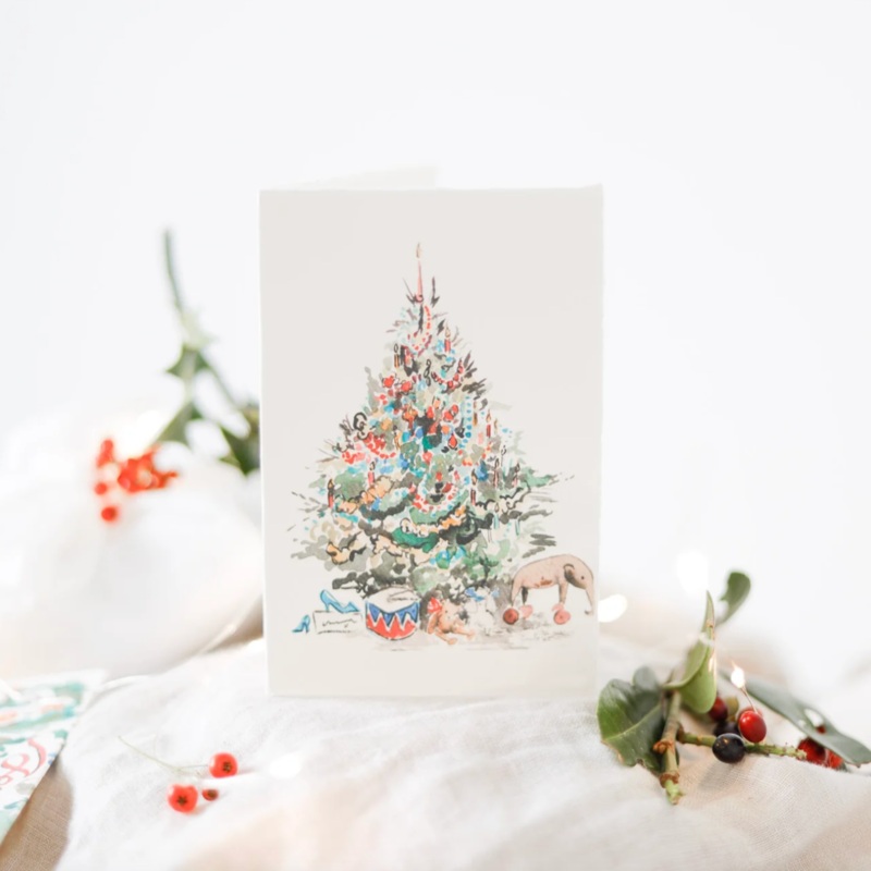 Under The Tree Christmas Card