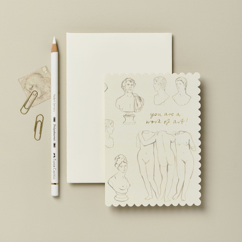 ‘You Are A Work Of Art’ Statues Greetings Card