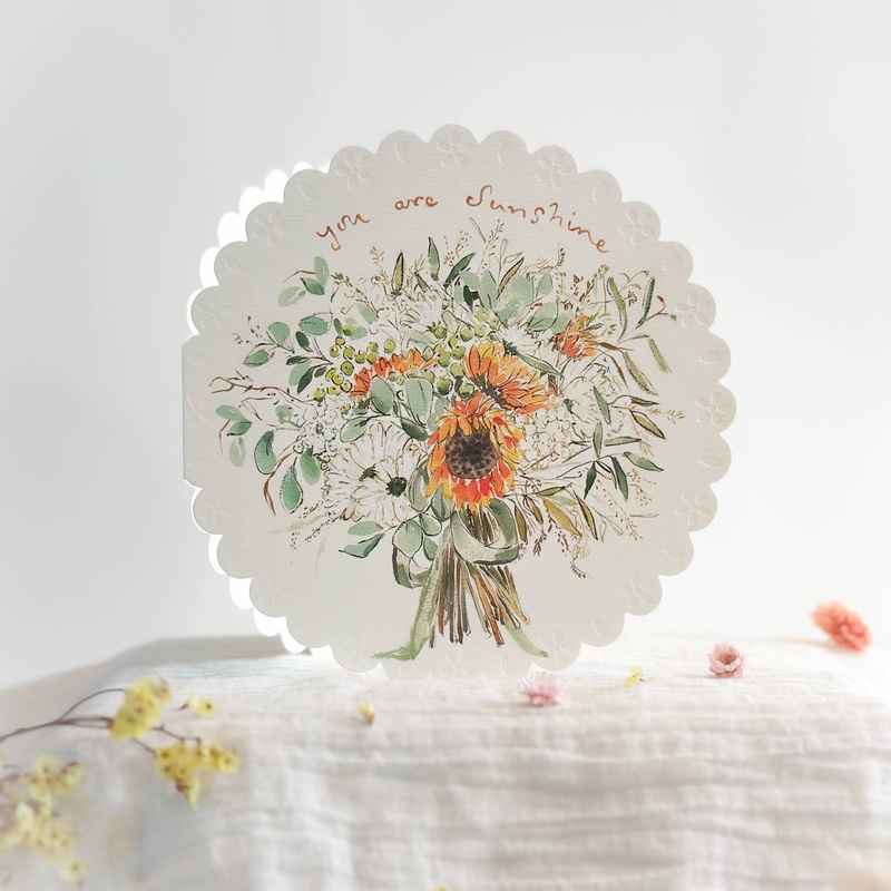 ‘You Are Sunshine’ Circular Embossed Card