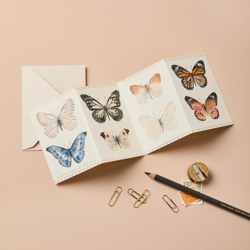 Butterfly Mini Concertina Card