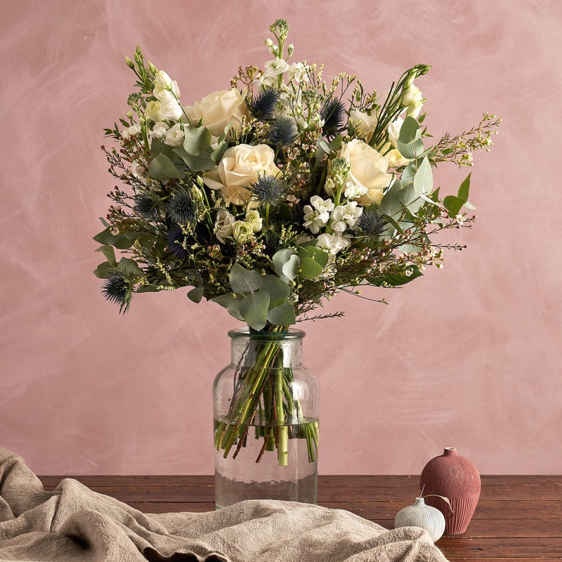 Classic White Bouquet-Small & Medium & Large & Superb & Large with vase & Show Stopper