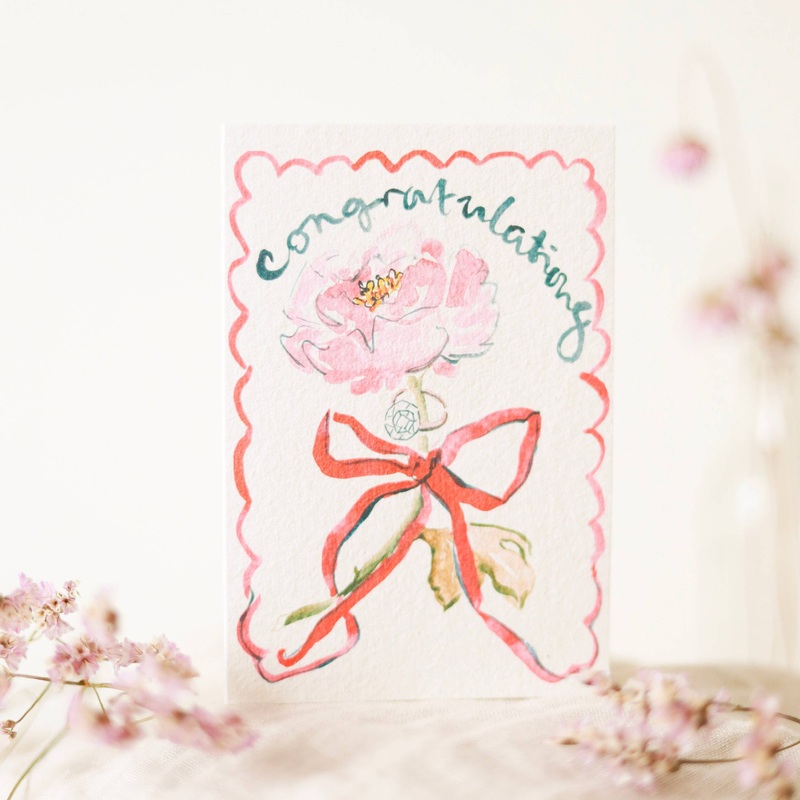 Congratulations Peony Card