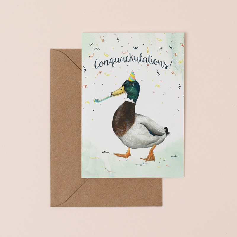 Conquackulations Card