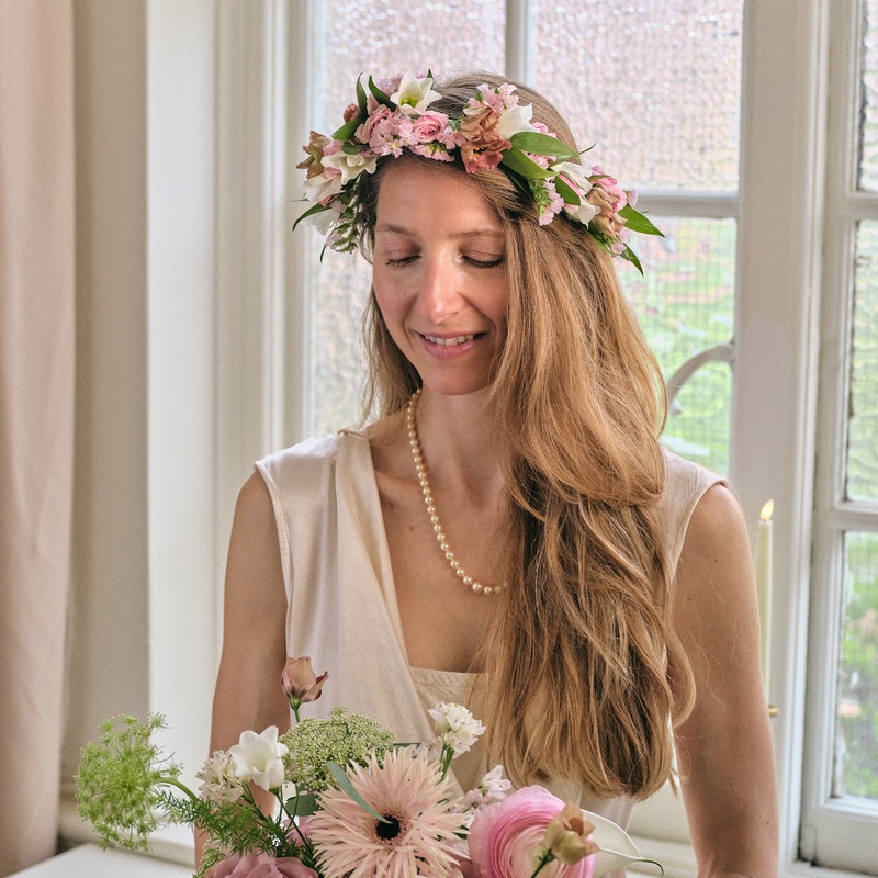 Dusty Nudes Flower Crown-Adult & Child
