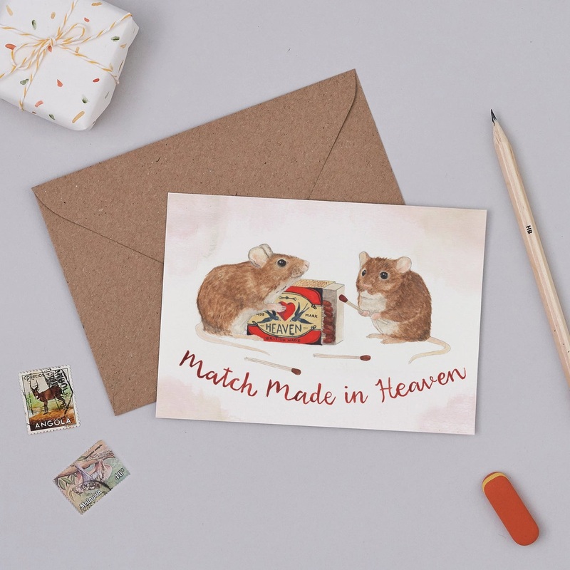 Match made in Heaven Greetings Card