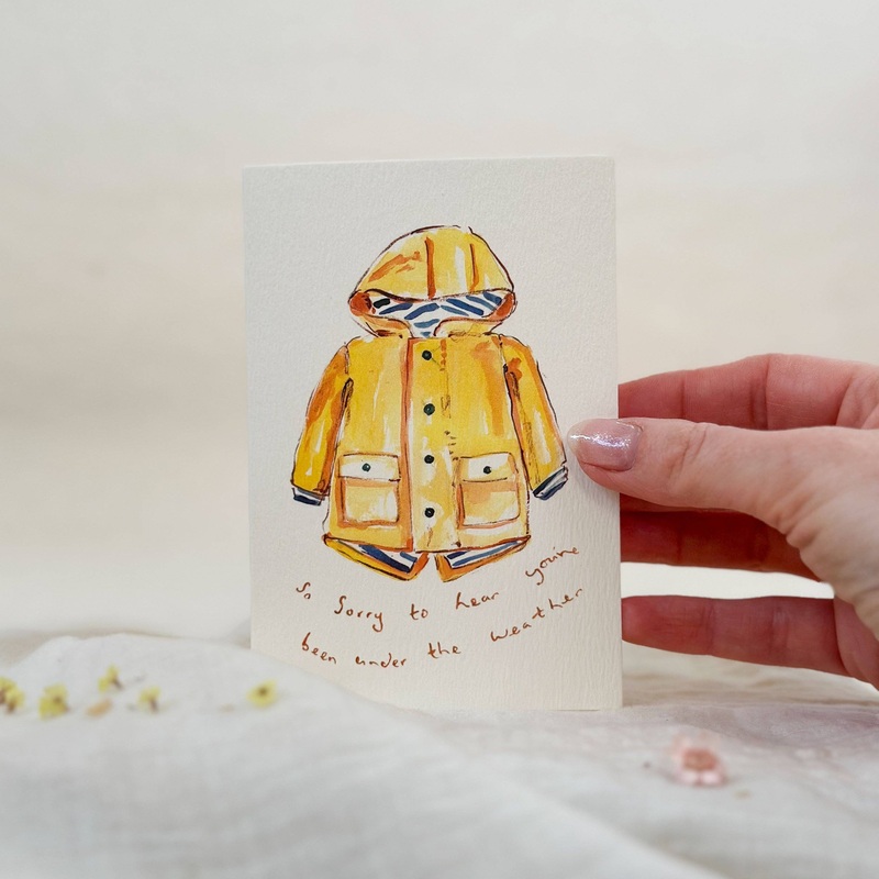 Under the weather – get well soon card