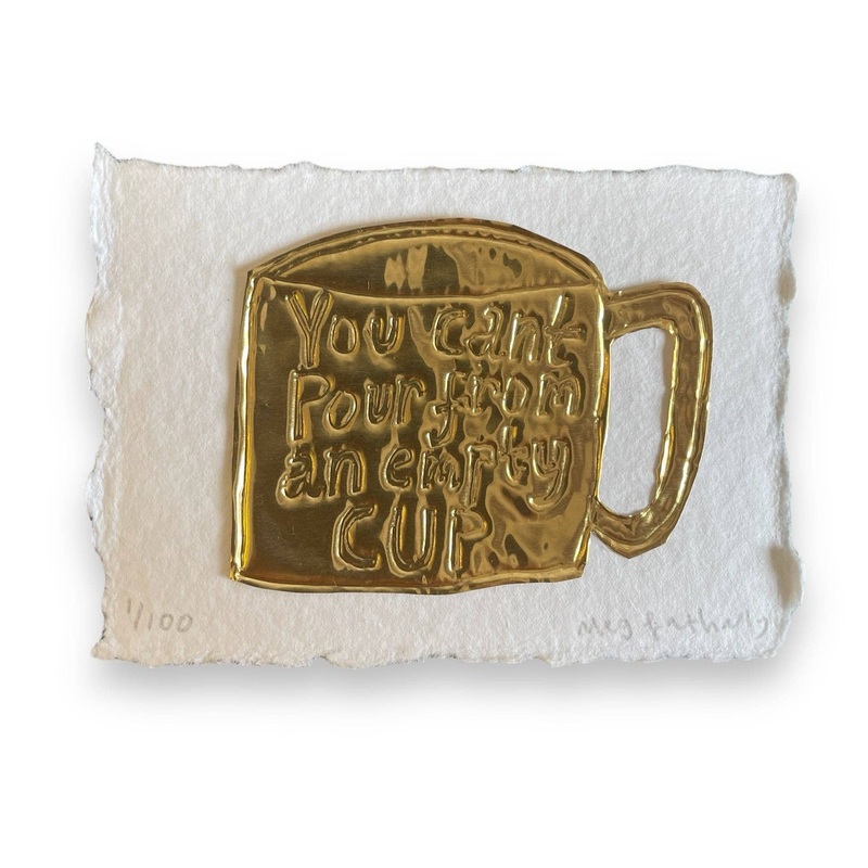 You Cant Pour From an Empty Cup Tin Embossing