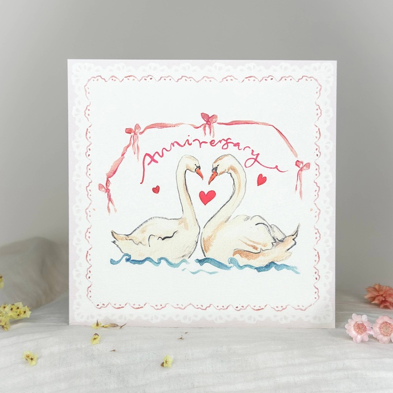 Anniversary swans card