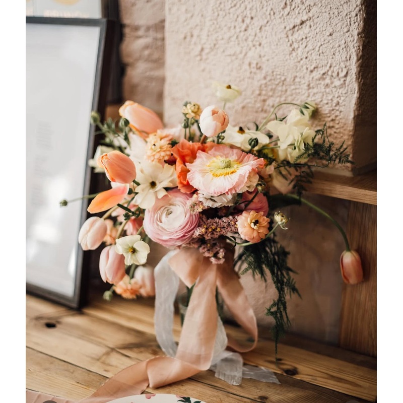 Bespoke bridal bouquet and matching buttonhole