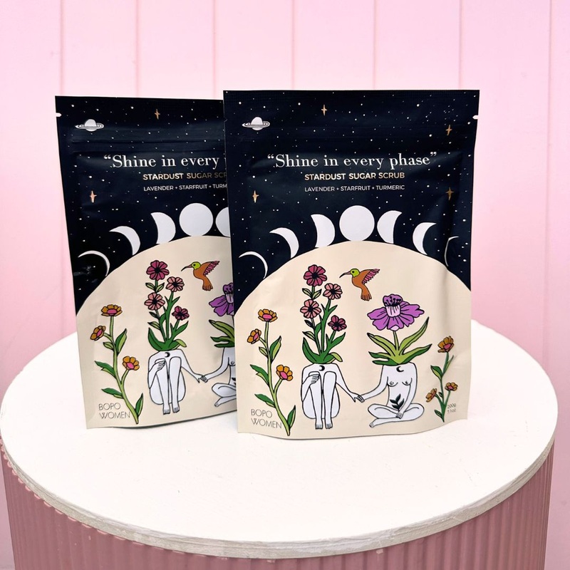 Bopo Women Body Scrub-Stardust Sugar Scrub & Watermelon Sugar Scrub