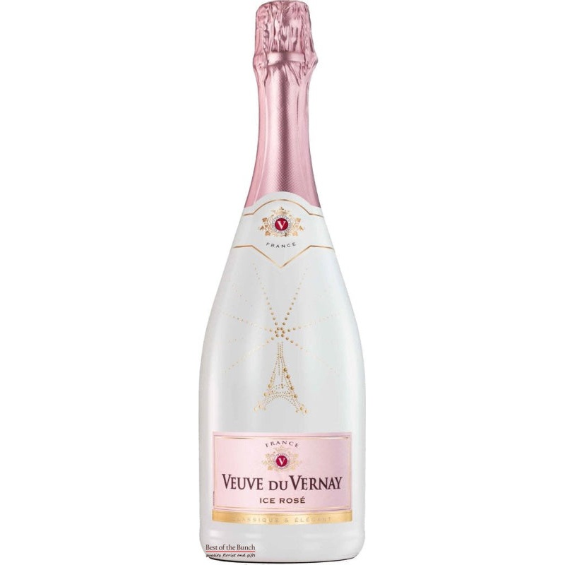 French Sparkling Wine – Veuve de Vernay France Rose Ice Wine Demi-Sec- Wine Delivered In A Wine Gift Bag