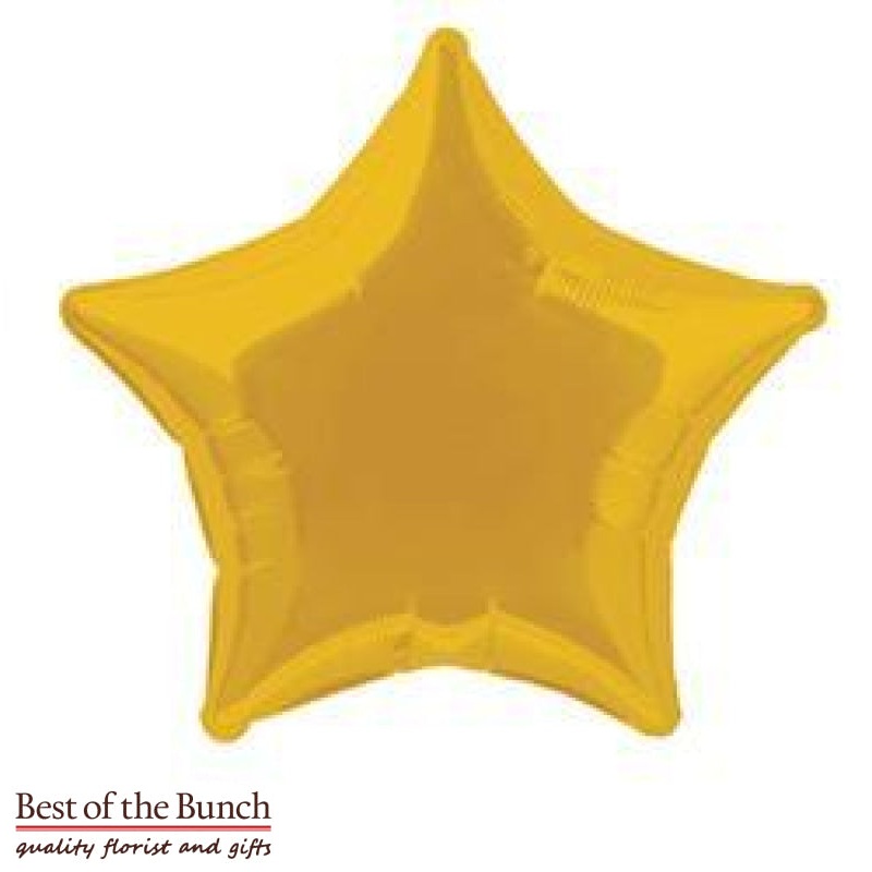 Gold Star Shaped Foil Helium Balloon 51cm (20)