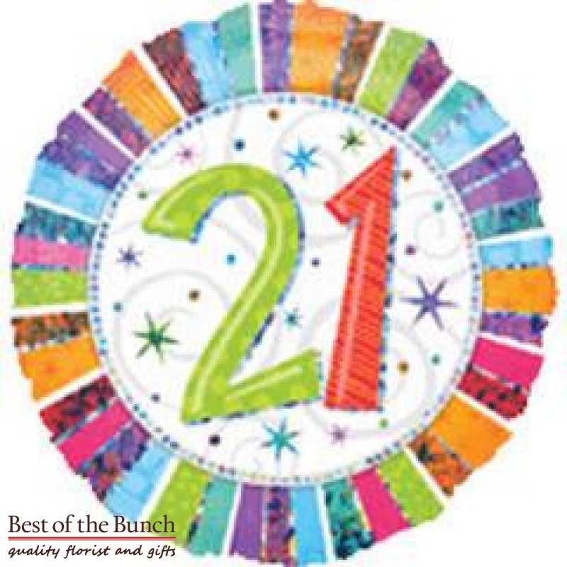 Happy 21st Birthday Foil Helium Balloon 45cm (18)