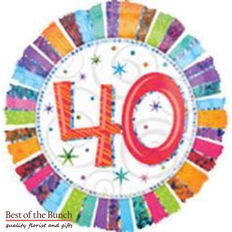 Happy 40th Birthday Foil Helium Balloon 45cm (18)