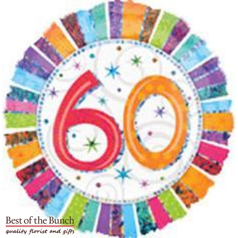 Happy 60th Birthday Foil Helium Balloon 45cm (18)