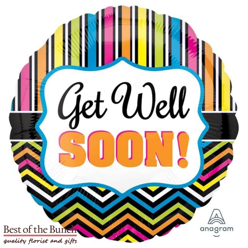 Male – Get Well Soon Foil Helium Balloon 45cm (18)