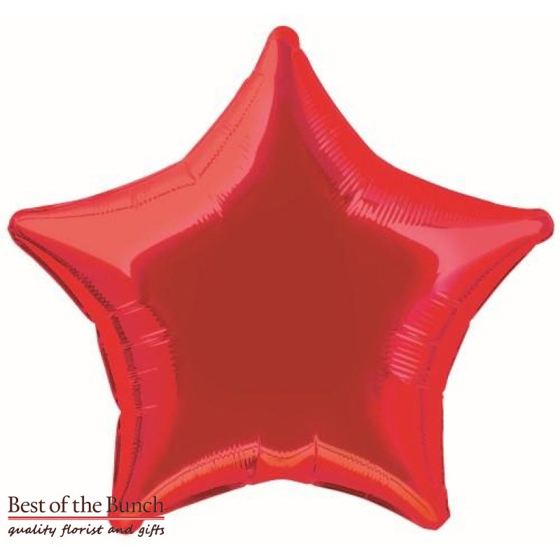 Red Star Shaped Foil Helium Balloon 51cm (20)