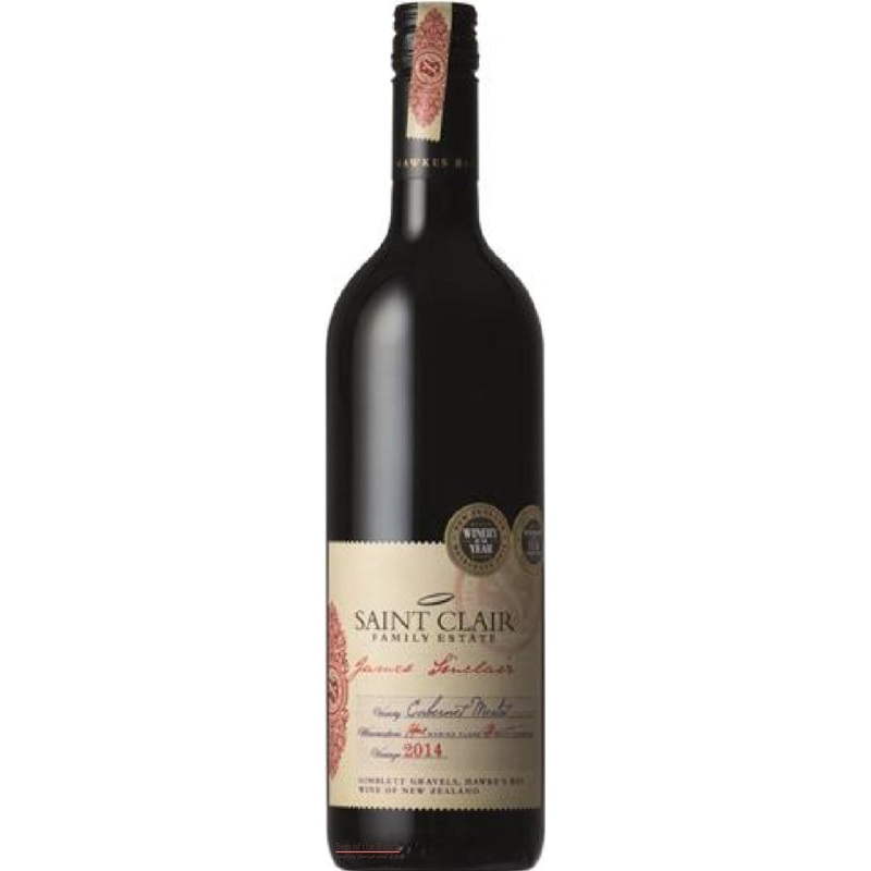 Saint Clair James Sinclair Hawke’s Bay Cabernet Merlot – Wine Delivered In A Wine Gift Bag